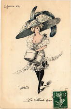 PC ARTIST SIGNED, ROBERTY, LE SMILE, GLAMOUR LADY, Vintage Postcard (b51086) picture