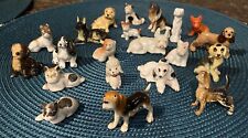 A Lot Of 21 Vintage Porcelain Miniature Mixed Breed Dogs Japan picture