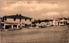 VTG Skyline Motel on US 89, Prescott AZ, Unposted, Sign, Old Car, Artvue picture