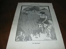 1917 Original POLITICAL CARTOON - DUCK HUNTER Finds GIRL Bathing w ANKLES OUT  picture