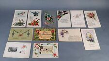 12 Antique Vintage Lot Postcards Birthday Greetings Holiday Some With Stamps picture
