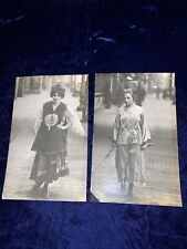 2 Early 1900's RPPC THEATRE ACTORS  FROM  TRAVELING  ACTING TROUPE SANDUSKY OHIO picture