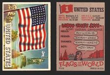 1956 Flags of the World Vintage Trading Cards You Pick Singles #1-#80 Topps picture