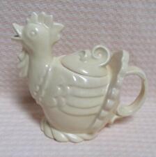 Vintage Red Wing Pottery Yellow Rooster Chicken Teapot 257 picture