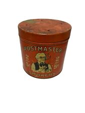 Rare early 1900s postmaster smoker tobacco cigar tin good condition picture