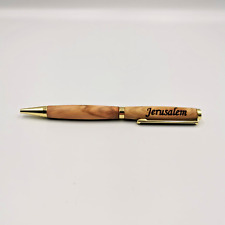 JERUSALEM Olive Wood  NEW VINTAGE HANDMADE PEN HIGH QUALITY Office Luxury Gift picture