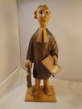 WOODEN LAWYER JUDGE BARRISTER STATUE STICKER ENGRAVED REDUCED picture