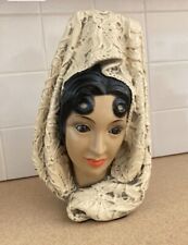 Vintage Marwal By Brower 1966 Spanish Lady Bust Sculpture Chalkware 11 1/4