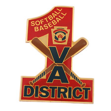 Vintage VA District Little League Baseball Softball Lapel Hat Pin picture