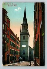 Boston MA-Massachusetts, The North Church Vintage Souvenir Postcard picture