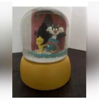 1995 Warner Bros Looney Tunes Sylvester Tweety Taz Snow Globe 2-Sided Rare Vtg picture