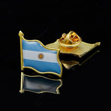 Argentina Flag Pin Brooch Metal National Waving Badge Lapel Pin Suit&Travel Bags picture