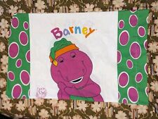 Vintage 1992 BARNEY the Purple Dinosaur Graphic Pillowcase Lyons Group Standard picture