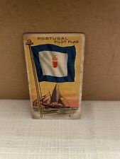 Vtg Cigar Card Portugal Pilot Flag #160 Flags Of All Nations Series c. 1910 picture