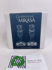 Celebrations by Mikasa set of two crystal candlesticks picture