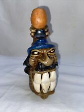Vintage Peruvian Ugly Pirate Face Smoking Water Pipe Aruba Tribal Voodoo picture