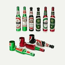 2 x 3 inch Beer Bottle Metal Tobacco Smoking Pipe & Pipe Screens  picture