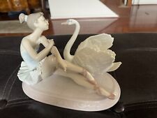 Lladro Spain Grace And Beauty 6204 Ballerina & Swan Porcelain Figurine picture