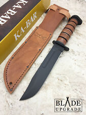 Ka-Bar Dogs Head Utility 1095 Carbon Steel Leather Fixed Knife w/Sheath 1317 picture