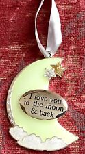 Harvey Lewis I Love You To The Moon & Back Ornament Glow In Dark Swarovski picture