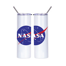 NASA Logo Science Space Engineering Insulated 20oz Skinny Travel Tumbler Mug Cup picture