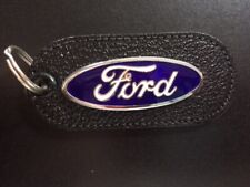 Leather Car Keychain Vintage Vintage Key Fob Keychain Ford New Old Stock picture