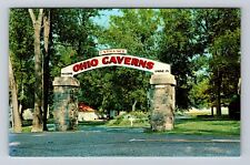 West Liberty OH-Ohio, Entrance Gate To Ohio Caverns, Caves, Vintage Postcard picture