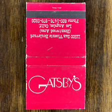 Vintage Matchbook GATSBY'S LOS ANGELES CA Matches Unstruck picture