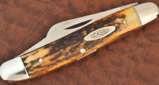VINTAGE CASE XX USA 1 DOT 1979 TOASTED STAG STOCKMAN KNIFE 5347 SS NICE (16331) picture