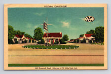 1950 Colonial Tourist Court Little Rock AR Arkansas Postcard picture