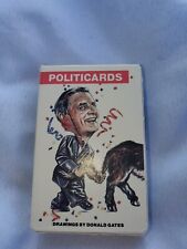 POLITICARDS Vintage 1984 Bridge Size Playing Cards Politics USA Reagan Bush  picture