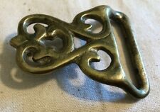 Vintage, heavy heart shaped solid brass buckle, 3