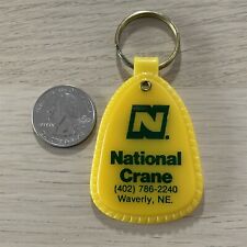 National Crane Company Waverly Nebraska Yellow Keychain Key Ring #39653 picture