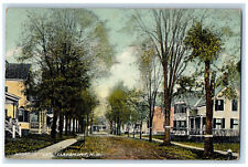 c1910 Broad Street Claremont New Hampshire NH Antique Newvochrome Postcard picture