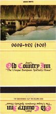 Josef Old Country Inn Unique European Specialty House Vintage Matchbook Cover picture