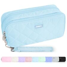 Sooez Large Pencil Case Pouch, Extra Big Pencil Bag with 8 Compartments, Blue picture