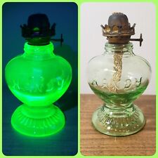 Uranium Glass Handy Mini Oil Lamp picture