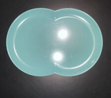 Vintage Branchell Color Flyte Double Bubble Platter Turquoise  picture