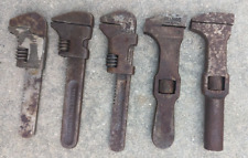 5 Vintage Adjustable Bicycle Monkey Wrench Barnes Stearns & Co Billings etc.. picture