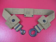 WWI US Army M1910 Mills Canvas Garrison Belt & Pouches w/US Buckle - Unissued picture