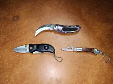 Vtg Fury Single Blade Folding Pocket Knives Lot Of 3 picture