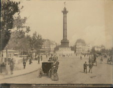 L.P. France, Paris, Place et la Column de la Bastille vintage albumen print. picture