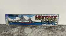 Vintage Unused Automobile Bumper Sticker Michigan Mackinac Bridge RARE picture