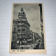 Vintage Postcard Bari Italy Via Pulignani Buildings Architecture People picture