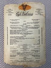 Vintage Cafe Valerius Menu Kansas City Missouri February 19, 1914 picture