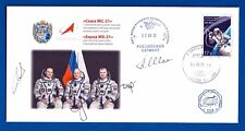 2022 Soyuz MS-21 Artemyev, Matveev, Korsakov, Shkaplerov crew signed flown cover picture