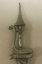Trapp Family Lodge Vermont Pewter Vintage Souvenir Spoon Collectible picture