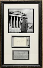 Thurgood Marshall (Supreme Court Justice) signed custom framed display-Beckett picture