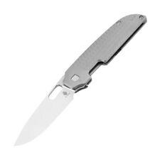 Kizer Varatas Folding Knife Gray Titanium Handle S35VN Drop Point Plain Ki3637A1 picture