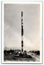 c1940's Indian Totem Pole Cars Everett Washington WA Ellis RPPC Photo Postcard picture